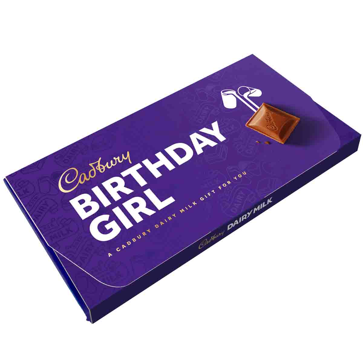 Image of Cadbury Birthday Girl Dairy Milk Chocolate Bar with Gift Envelope