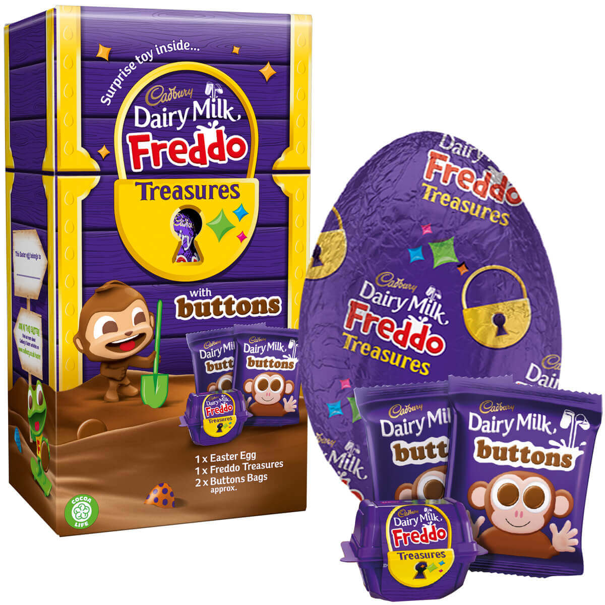 Picture of Cadbury Dairy Milk Buttons Treasures Egg 143g