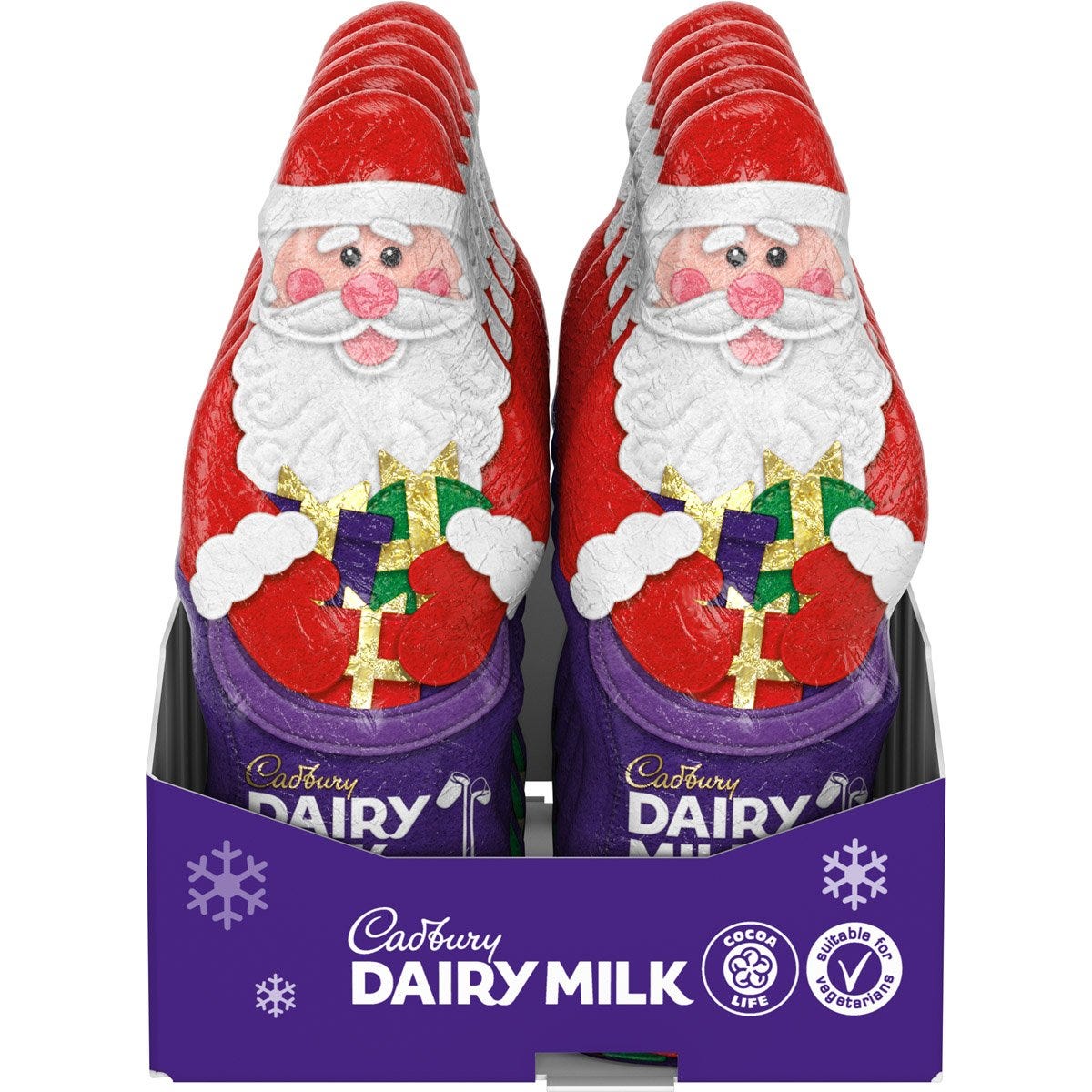 Image of Cadbury Dairy Milk Hollow Chocolate Santa 100g (Box of 8)