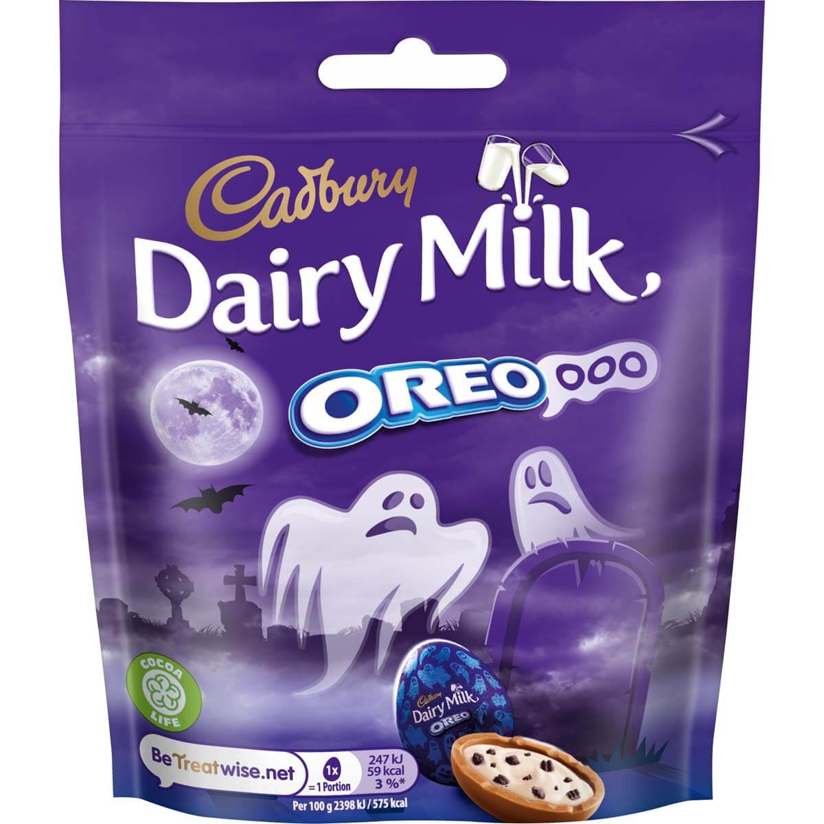 Picture of Cadbury Halloween Dairy Milk Oreoooo Bag 82g