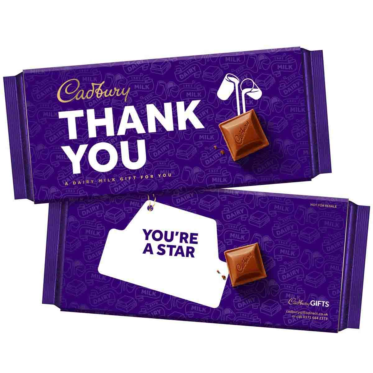 Thank You Dairy Milk Chocolate Bar 180g