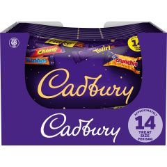 Cadbury Chocolate Treatsize  Bars Bag 207g (Box of 14)