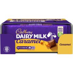 Cadbury Dairy Milk Caramel Chocolate Bar 120g (Box of 16)