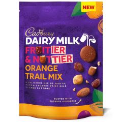 Cadbury Fruitier & Nuttier Chocolate Orange Trail Mix 100g (Box of 10)