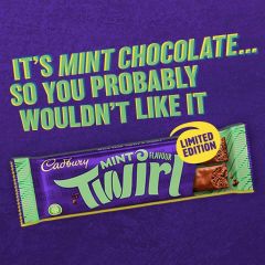 Cadbury Twirl Mint Chocolate Bar 43g