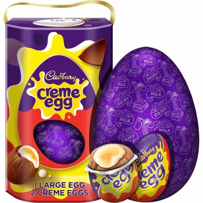 Cadbury Creme Egg Chocolate Egg 235g Box of 4 Easter Gifts Cadbury Gifts