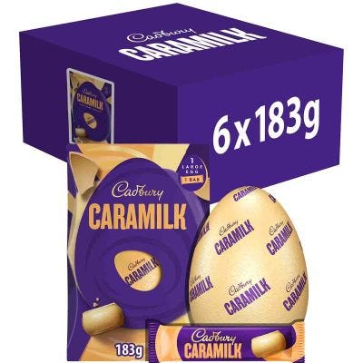 Cadbury Caramilk Chocolate Easter Egg 183g Box of 6