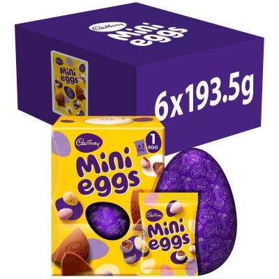 Cadbury Mini Eggs Chocolate Egg 193.5g (Box of 6)