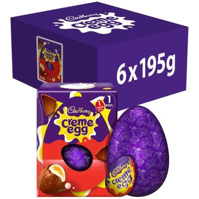 Cadbury Creme Egg Easter Egg 195g (Box of 6) 