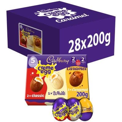 Cadbury Mixed Egg 5 Pack 200g (Box of 28)