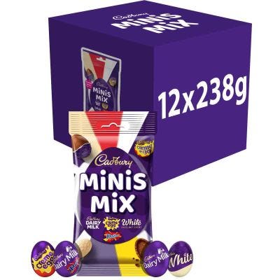 Cadbury Minis Mix Eggs Bag 238g (Box of 12)