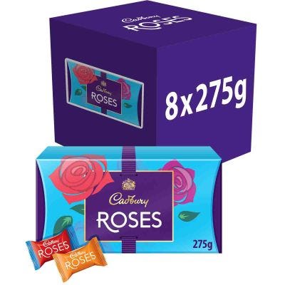 Cadbury Roses Chocolate Gift Carton 275g Box of 8