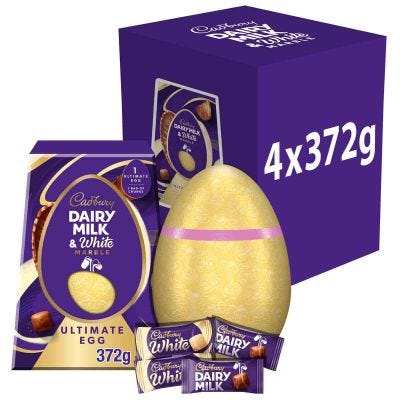 Cadbury Dairy Milk Marble Chocolate Easter Egg 372g (Box of 4)