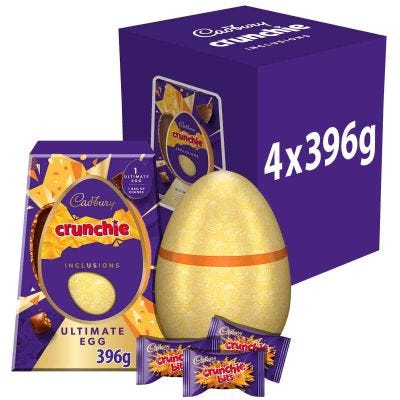 Cadbury Ultimate Crunchie Inclusion Egg 396g (Box of 4)