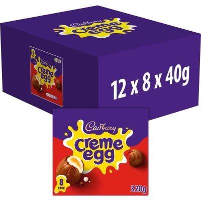 Creme Egg Chocolate 8 Pack Box 320g (Box of 12)