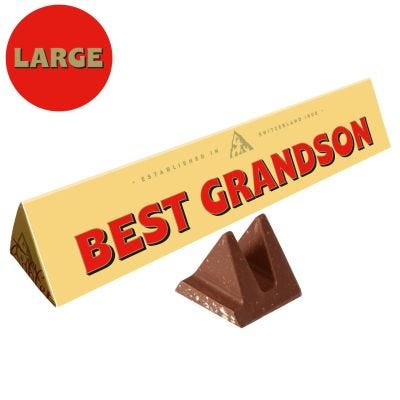 Toblerone Best Grandson Milk Chocolate Bar 360g
