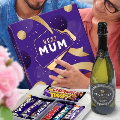 Cadbury Mother's Day Selection Box & Prosecco Gift
