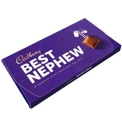 Cadbury Best Nephew Dairy Milk Chocolate Bar with Gift Envelope