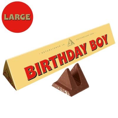 Toblerone Birthday Boy Milk Chocolate Bar 360g