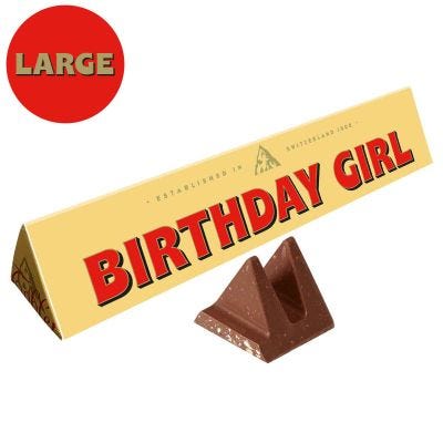 Toblerone Birthday Girl Milk Chocolate Bar 360g