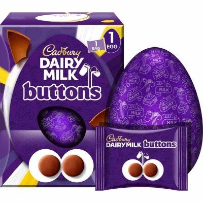 Cadbury Giant Buttons Chocolate Egg (195g)