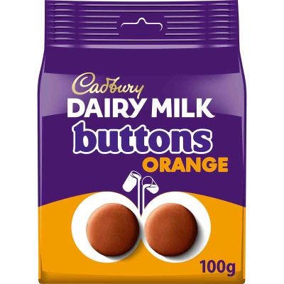 Cadbury Dairy Milk Orange Giant Buttons Bag 100g