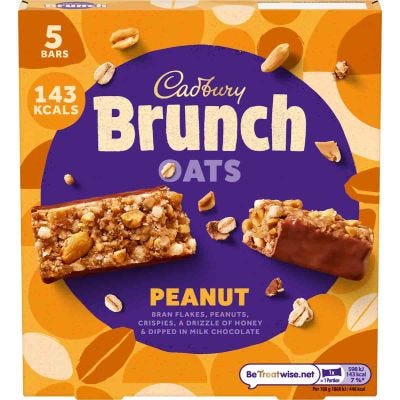 Cadbury Brunch Oats Peanut Bars Pack of 5 
