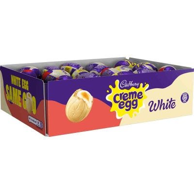 Cadbury White Chocolate Creme Egg (Box of 48)