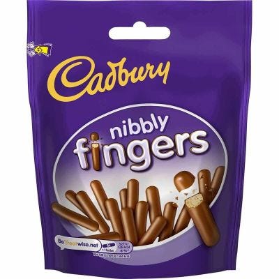 Cadbury Nibbly Fingers Chocolate Bag 125g
