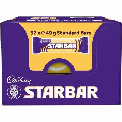Cadbury Starbar Chocolate Bar 49g Box of 32