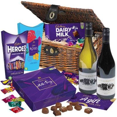 Cadbury Chocolate & Wines Hamper Basket