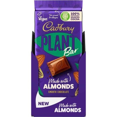 Cadbury Plant Chocolate Bar Vegan Box of 18