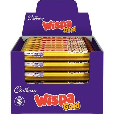 Wispa Gold Chocolate Bar 48g Box of 48