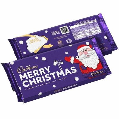 Cadbury Merry Christmas Dairy Milk Chocolate Bar 110g
