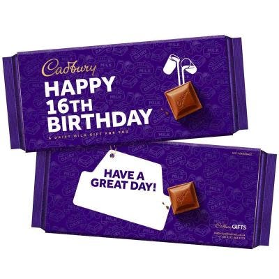 Happy 16th Birthday Dairy Milk Chocolate Bar 180g