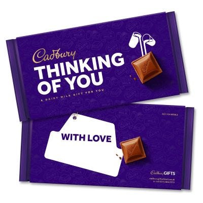 Thinking Of You Dairy Milk Chocolate Bar 180g