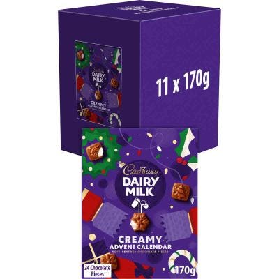 Cadbury Dairy Milk Creamy Advent Calendar 170g (Box of 11)