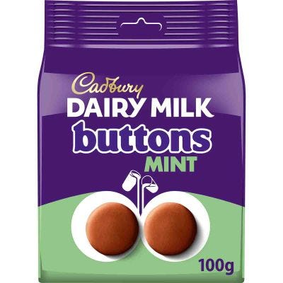 Dairy Milk Giant Mint Buttons Bag 100g