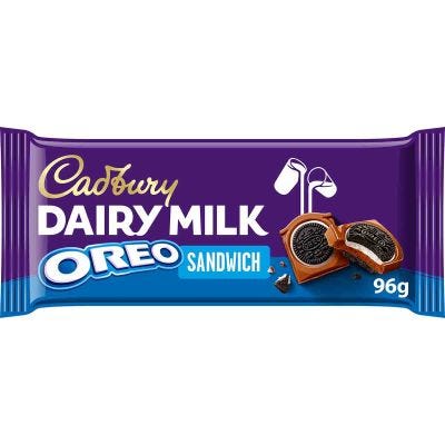 Dairy Milk Oreo Sandwich Chocolate Bar 96g (Box of 15)