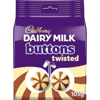 Cadbury Giant Twisted Buttons Bag 105g 
