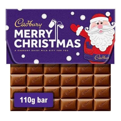 Cadbury Merry Christmas Dairy Milk Chocolate Bar with Gift Envelope