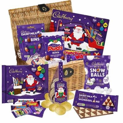 Secret Santa Christmas Chocolate Sharing Basket