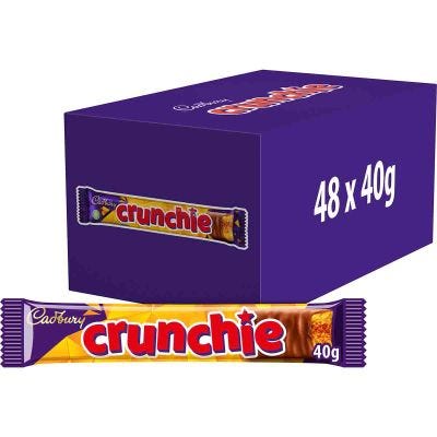 Cadbury Crunchie Chocolate Bar 40g (Box of 48)
