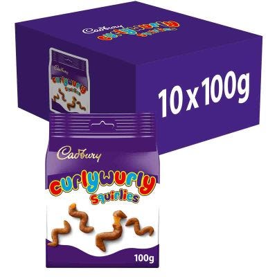 Curly Wurly Squirlies Chocolate Bag 100g (Box of 10)
