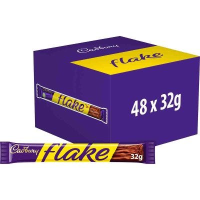 Cadbury Flake Chocolate Bar 32g (Box of 48)