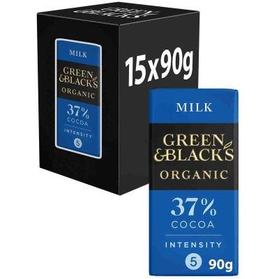 Green & Black's Organic Milk 90g Bar (Box of 15)