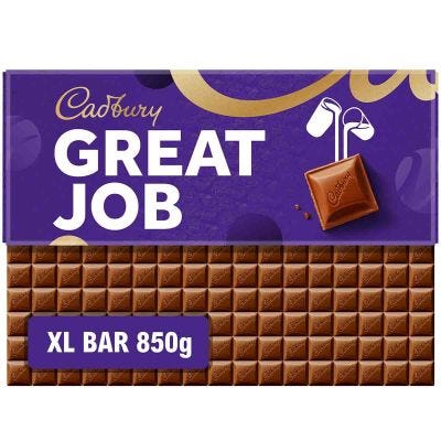 Cadbury Dairy Milk Great Job Chocolate Bar 850g