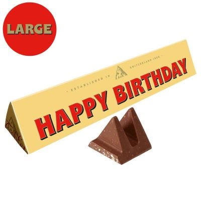 Toblerone Happy Birthday Milk Chocolate Bar 360g