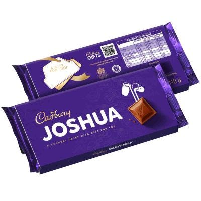 Cadbury Joshua Dairy Milk Chocolate Bar with Sleeve 110g