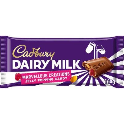 Dairy Milk Jelly Popping Candy Chocolate Bar 160g